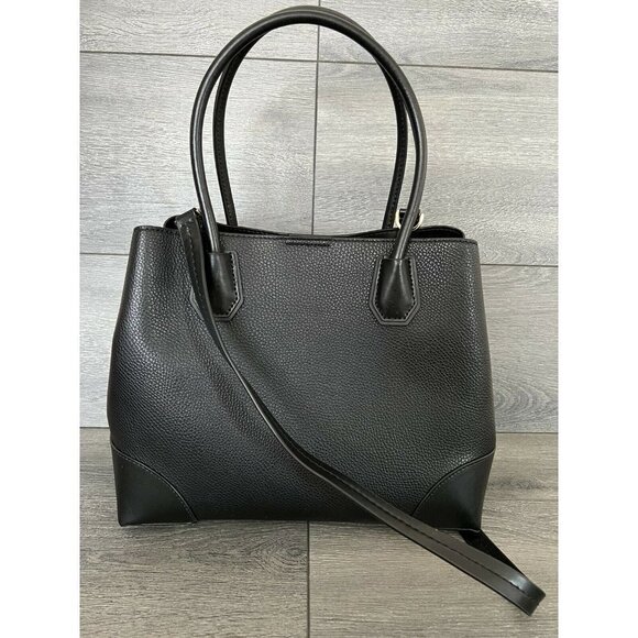 Michael Kors Luggage Leather Mercer Gallery Medium Center Zip Bag Purse $398 - Picture 3 of 5